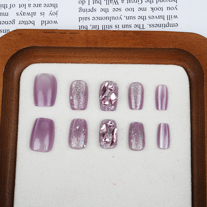 Dekorative Glitter Press-On Nagelspitzen Karnz