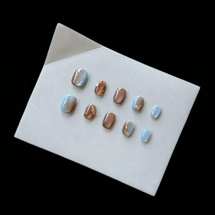 Künstlerisches Ombre Gel Press-On Nail Set