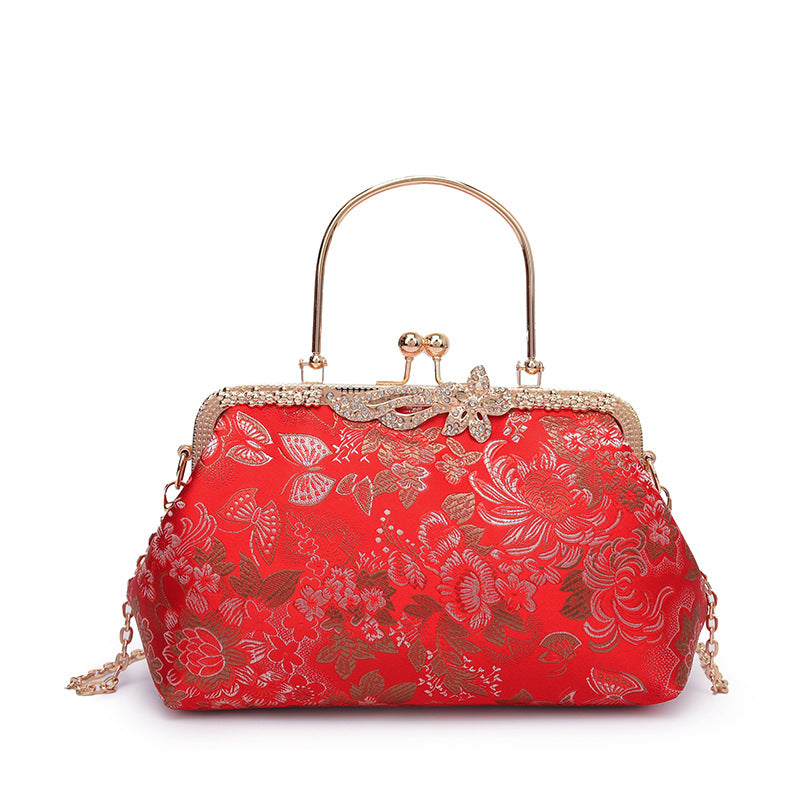 Vintage Blumige Abendtasche