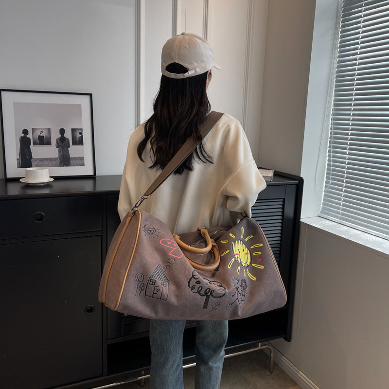 Spielerische Illustrierte Wochenend-Duffel-Tasche Karnz