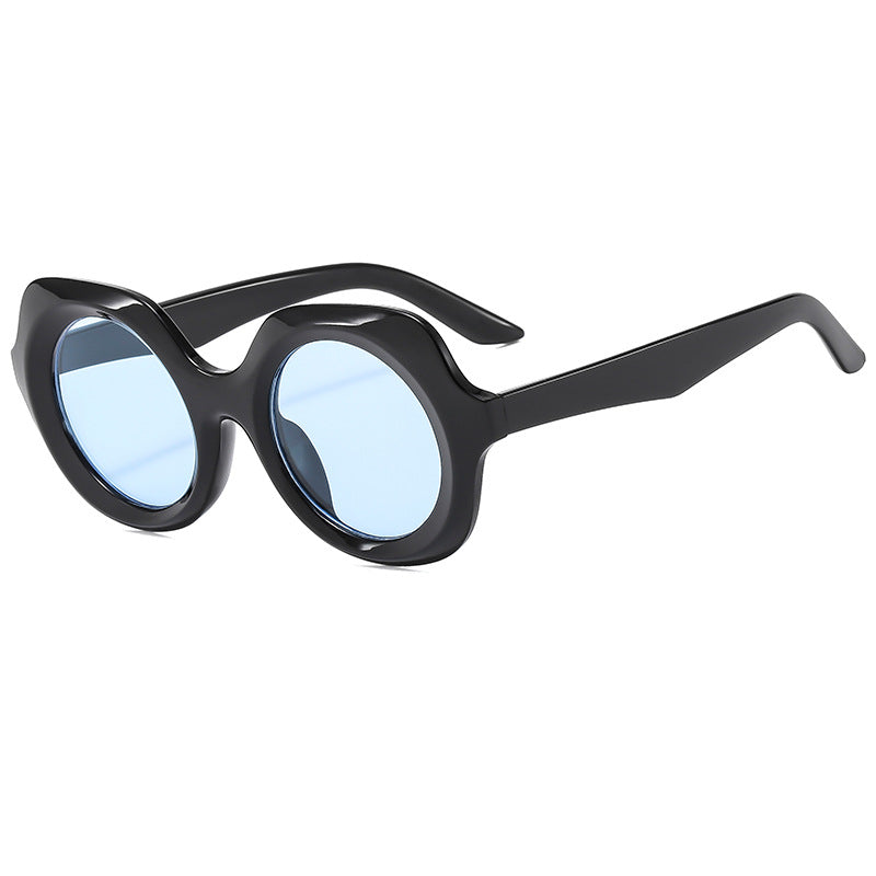 Damen oversized Sonnenbrille mit stilvollen, geschwungenen Rahmen Karnz