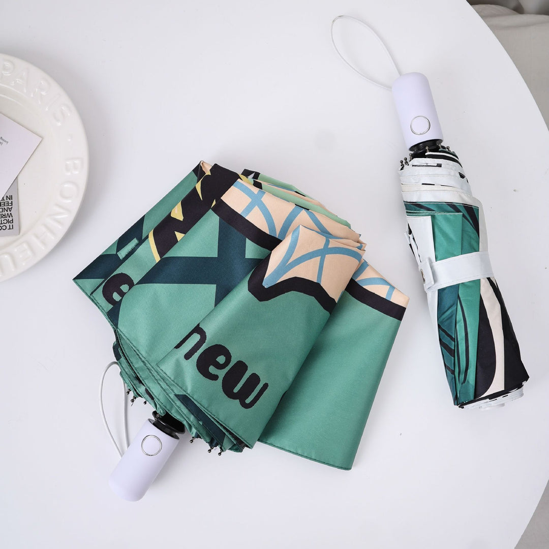 Damen kreativer Faltregenschirm mit grafischem Design Karnz