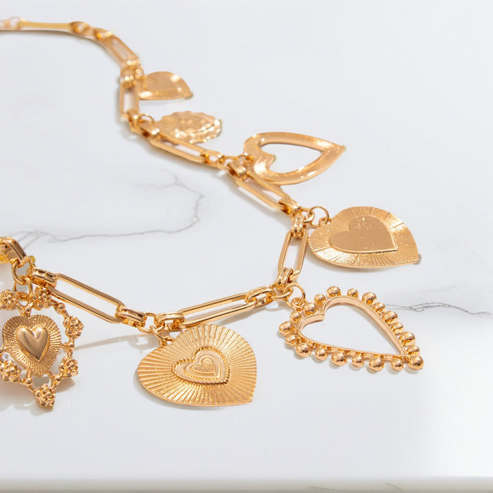 Karnz | Chunky Herz Charm Halskette