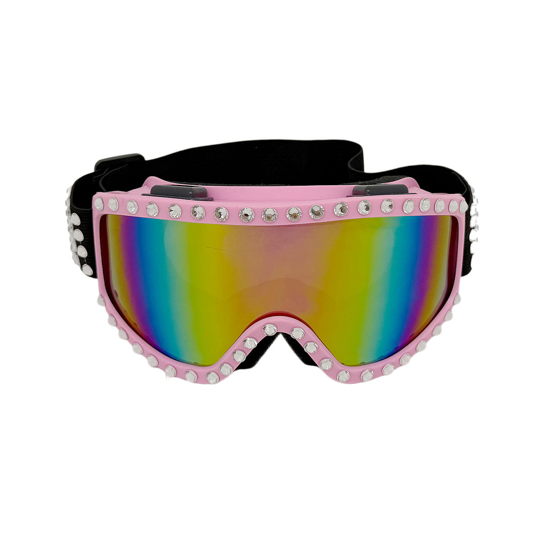 Damen modische Skibrille mit glitzernden Dekorationen Karnz