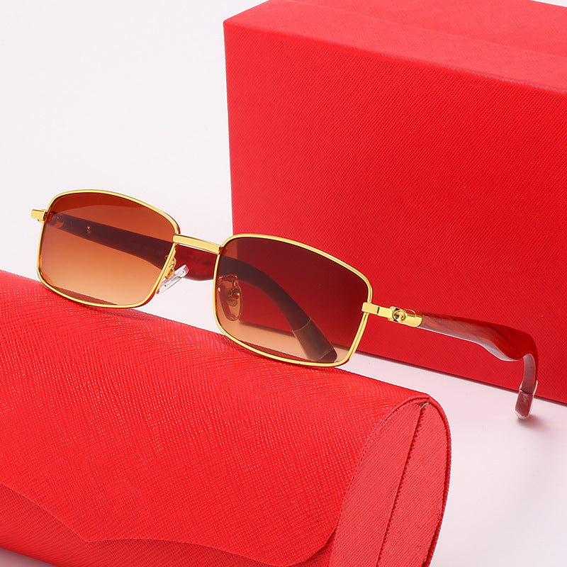 Damen modische Sonnenbrille mit luxuriösem Metallrahmen und UV-Schutz Karnz