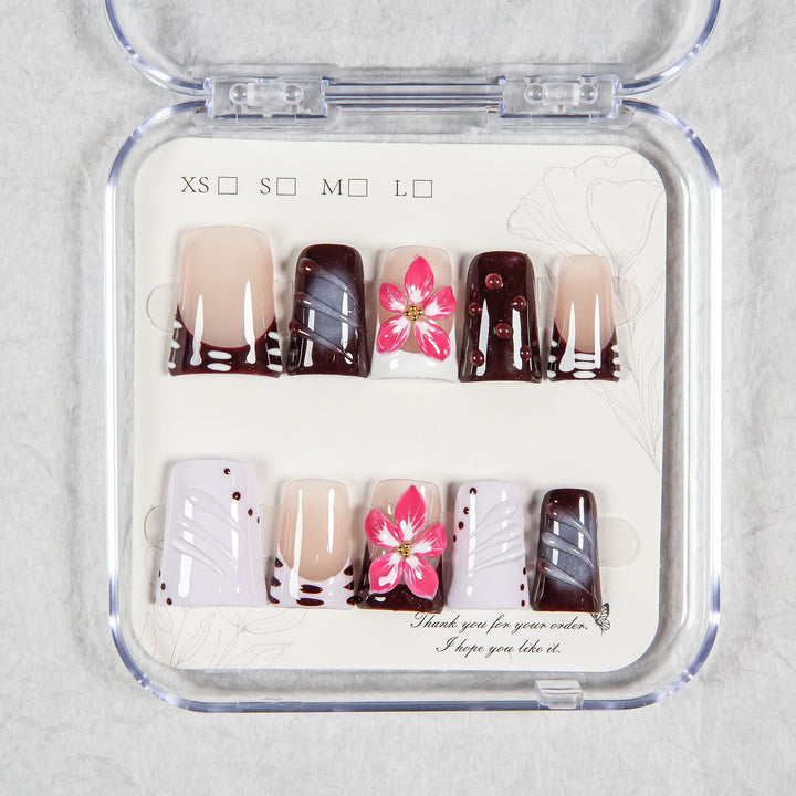Blumenakzent Press-On Nagelset