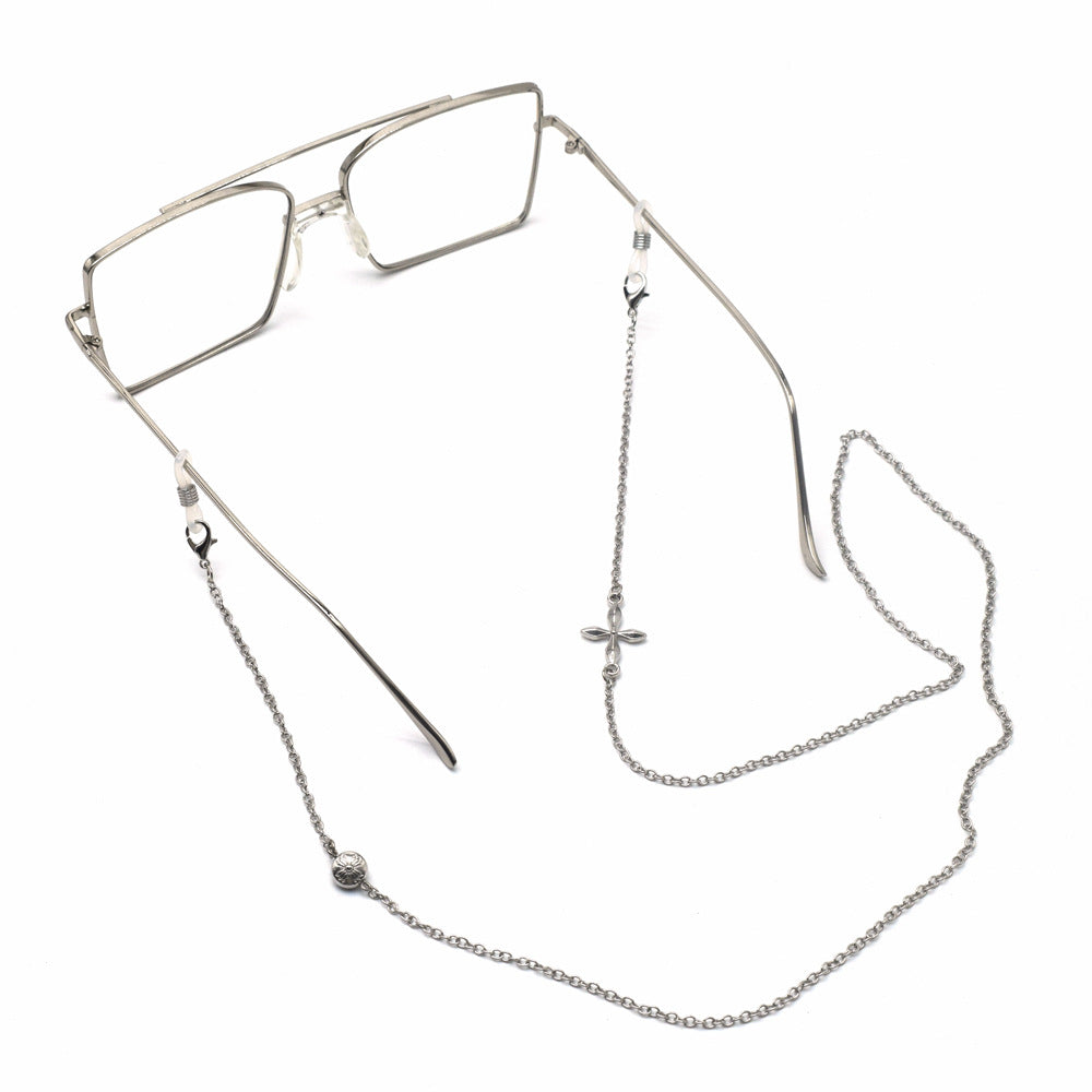 Premium Silber Geschichtete Brillen Kette Karnz