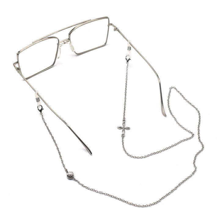 Premium Silber Geschichtete Brillen Kette Karnz