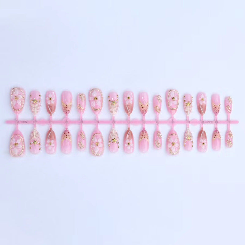 Verzierte Press-On-Nagelset