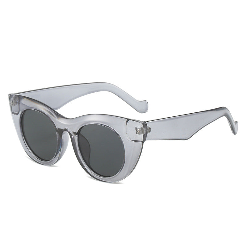 Damen Cat-Eye Sonnenbrille mit breitem Rahmen und UV-Schutz Karnz