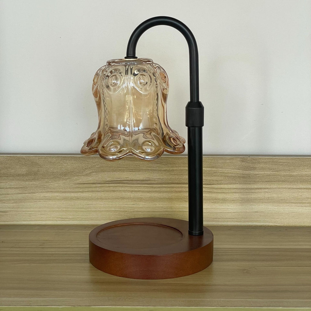 Vintage Glas Tischlampe
