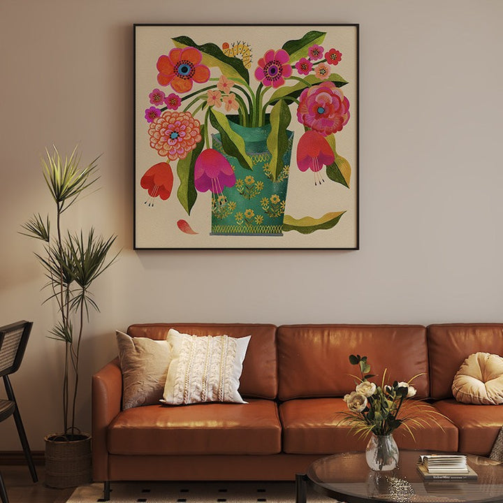 Dekorative Blumen Leinwand Kunstwerk