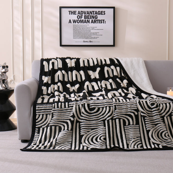 Chic Floral Pattern Wurfdecke Karnz