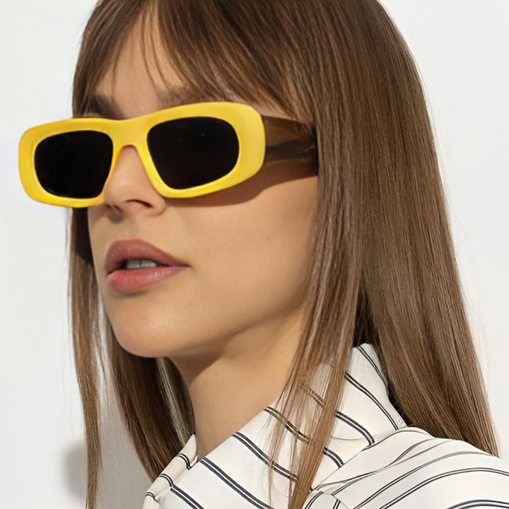 Damen Modische Sonnenbrille im modernen quadratischen Design Karnz