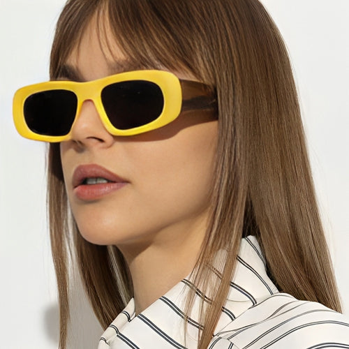 Damen Modische Sonnenbrille im modernen quadratischen Design Karnz