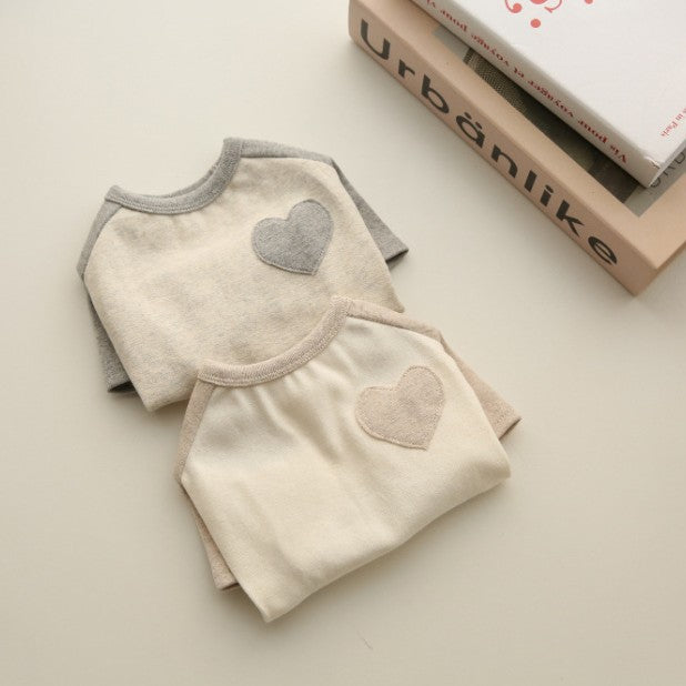 Kleine Hund Baumwoll-Fleece-T-Shirt mit Herz-Patch
