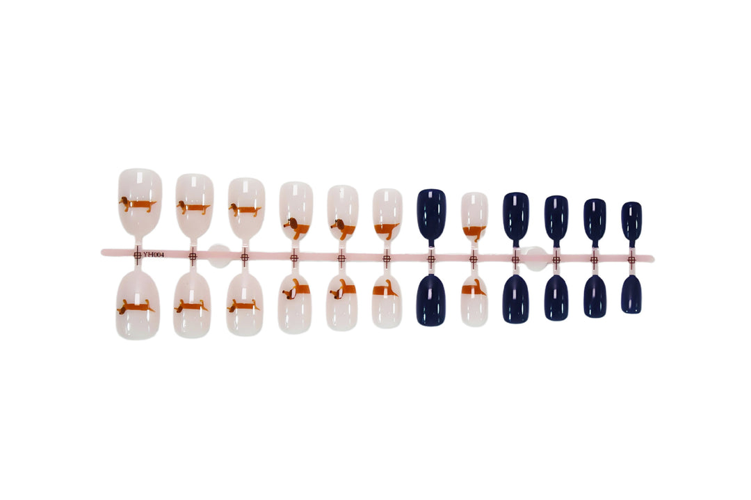 Kunstnagelset mit kreativen Tiermotiven und eleganten Akzenten Karnz