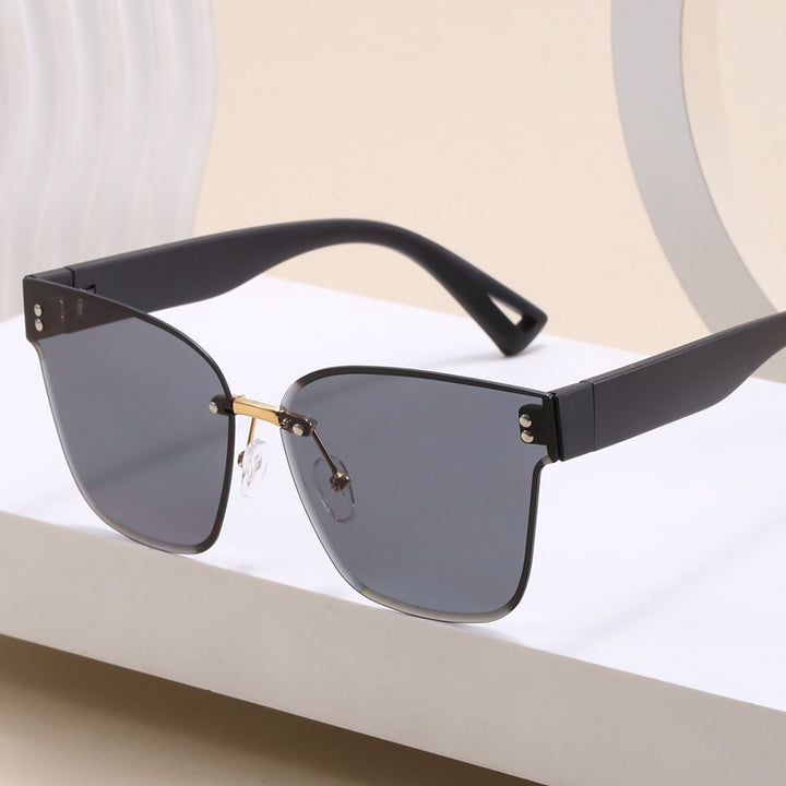 Damen stylische Sonnenbrille mit elegantem Schilddesign Karnz