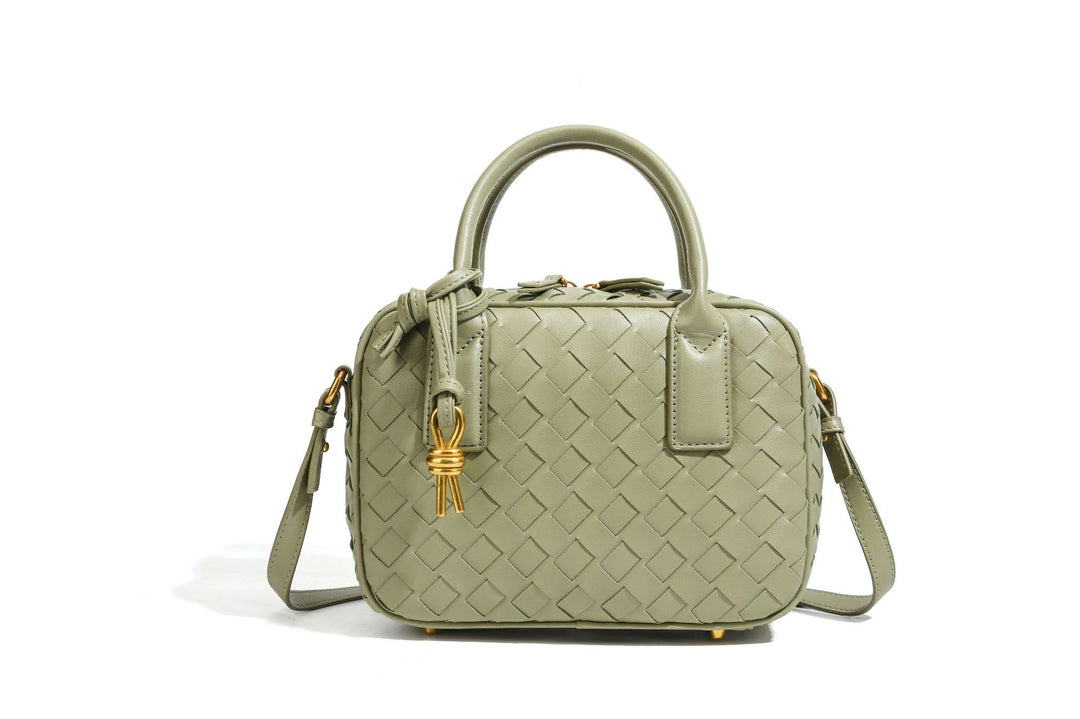 Texturierte Leder Boutique-Handtasche Karnz
