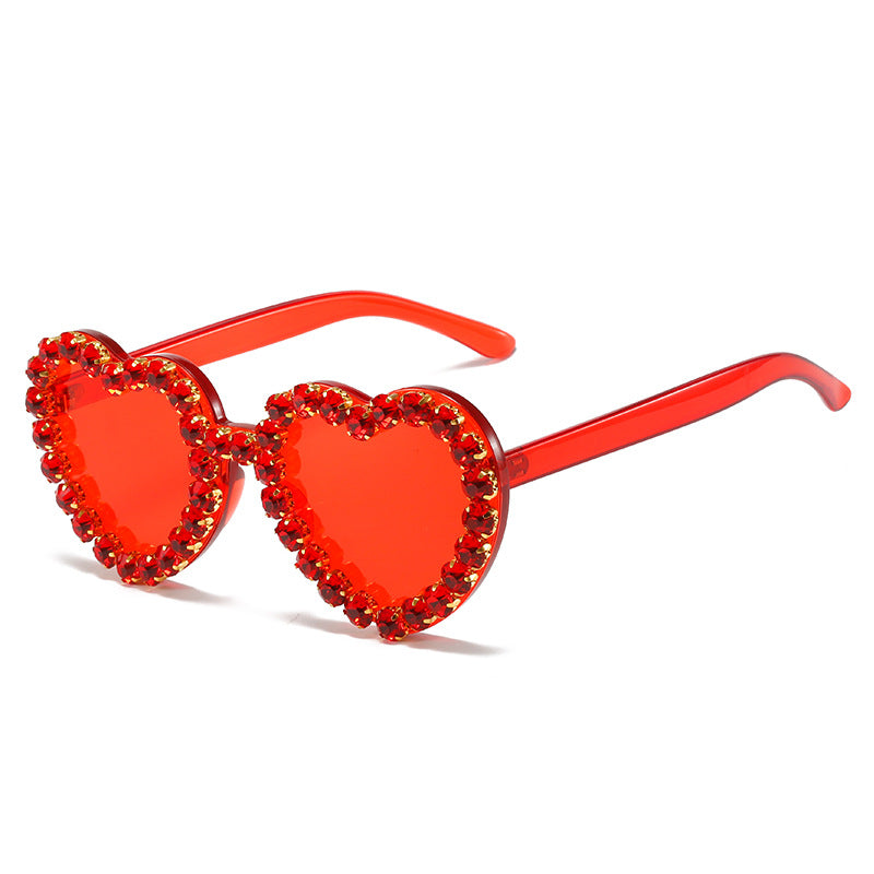 Herzförmige Glamour Sonnenbrille Karnz