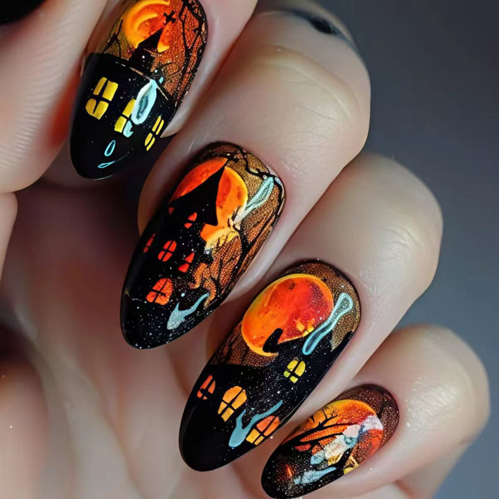 Kunstnägel Im Kreativen Halloween-Design Karnz
