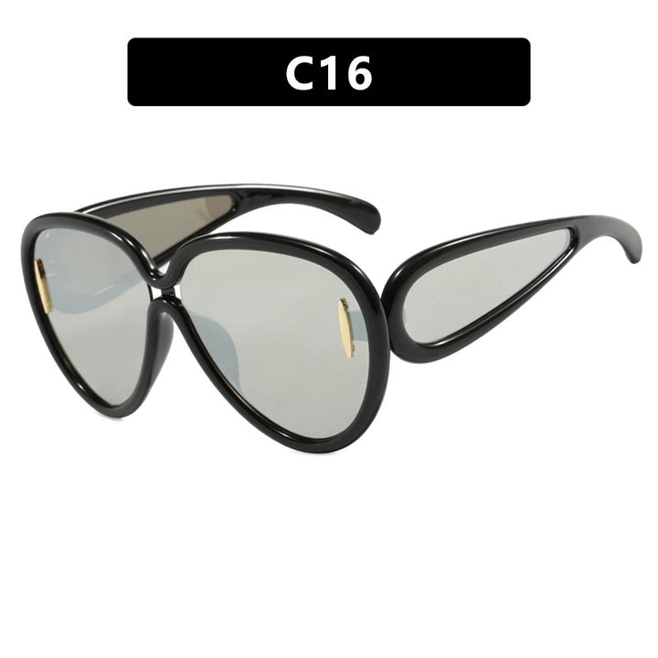 Damen extravagante Sonnenbrille im kreativen Design Karnz