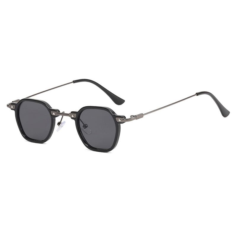 Damen stilvolle Sonnenbrille mit einzigartiger sechseckiger Form und robustem Rahmen Karnz
