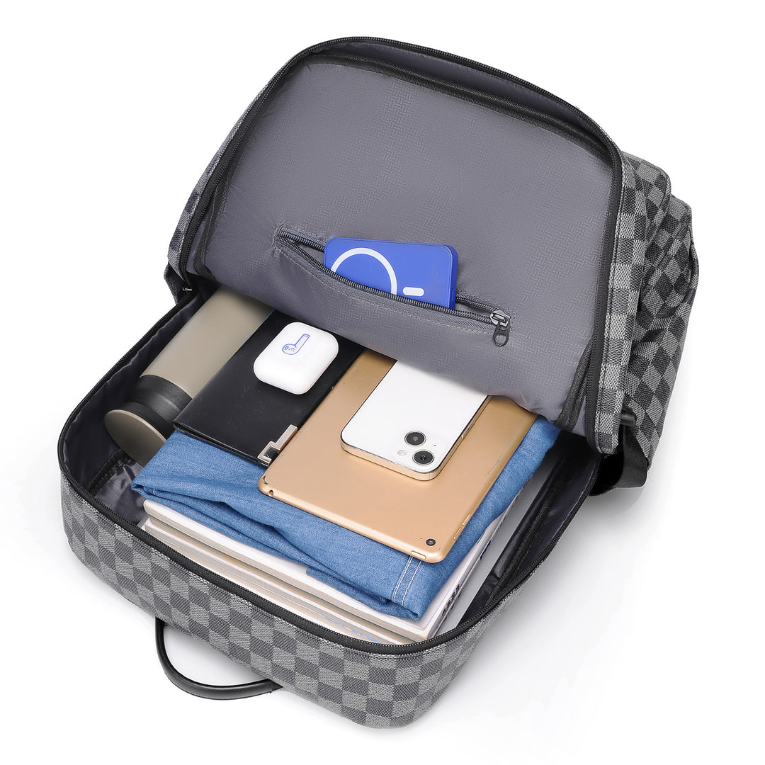 Moderner kariert Laptop-Rucksack