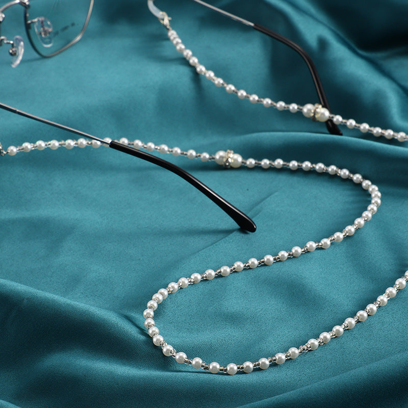 Elegante Perlen Brille Kette Karnz