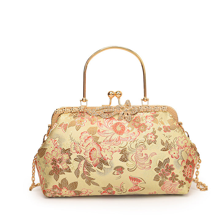 Vintage Blumige Abendtasche