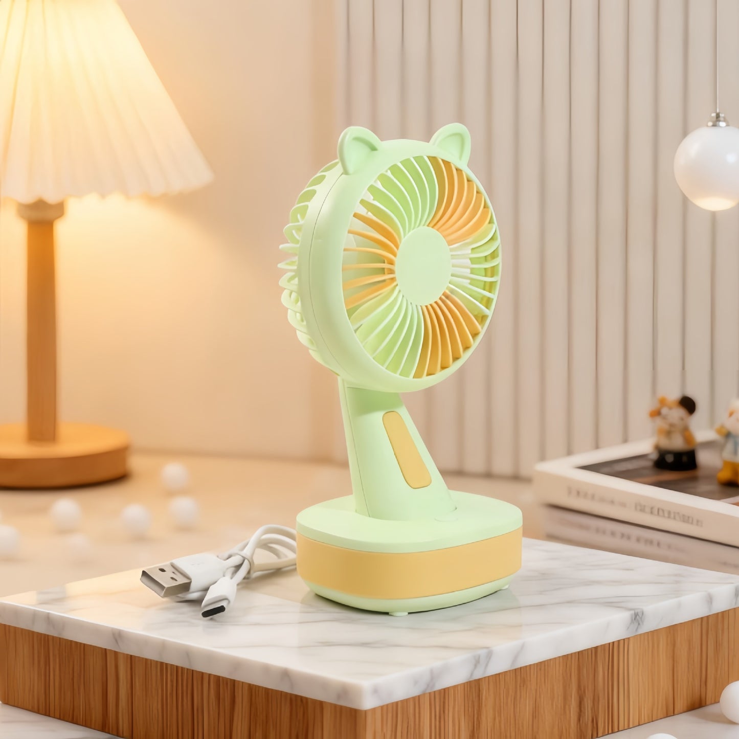 Damen Tragbarer Tischventilator mit kreativen Tierohren Karnz