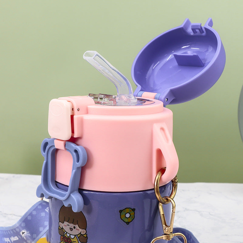 Damen Isolierte Trinkflasche mit mehreren Trageoptionen und fröhlichem Design Karnz