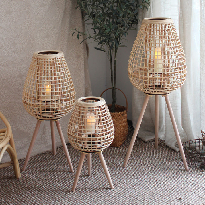 Dekorative Rattan-Laterne Karnz