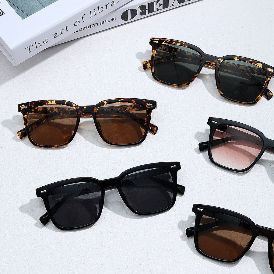 Damen quadratische Sonnenbrille mit elegantem Schildpatt-Rahmen Karnz