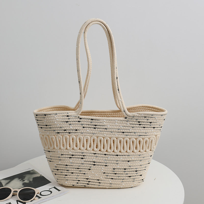Damen trendige geflochtene Handtasche Karnz