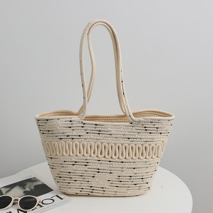 Damen trendige geflochtene Handtasche Karnz