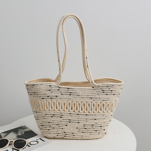 Damen trendige geflochtene Handtasche Karnz