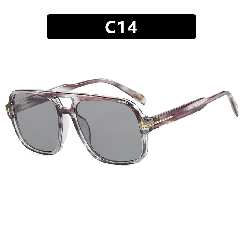 Damen Stylische Sonnenbrille im markanten Rechteckformat Karnz