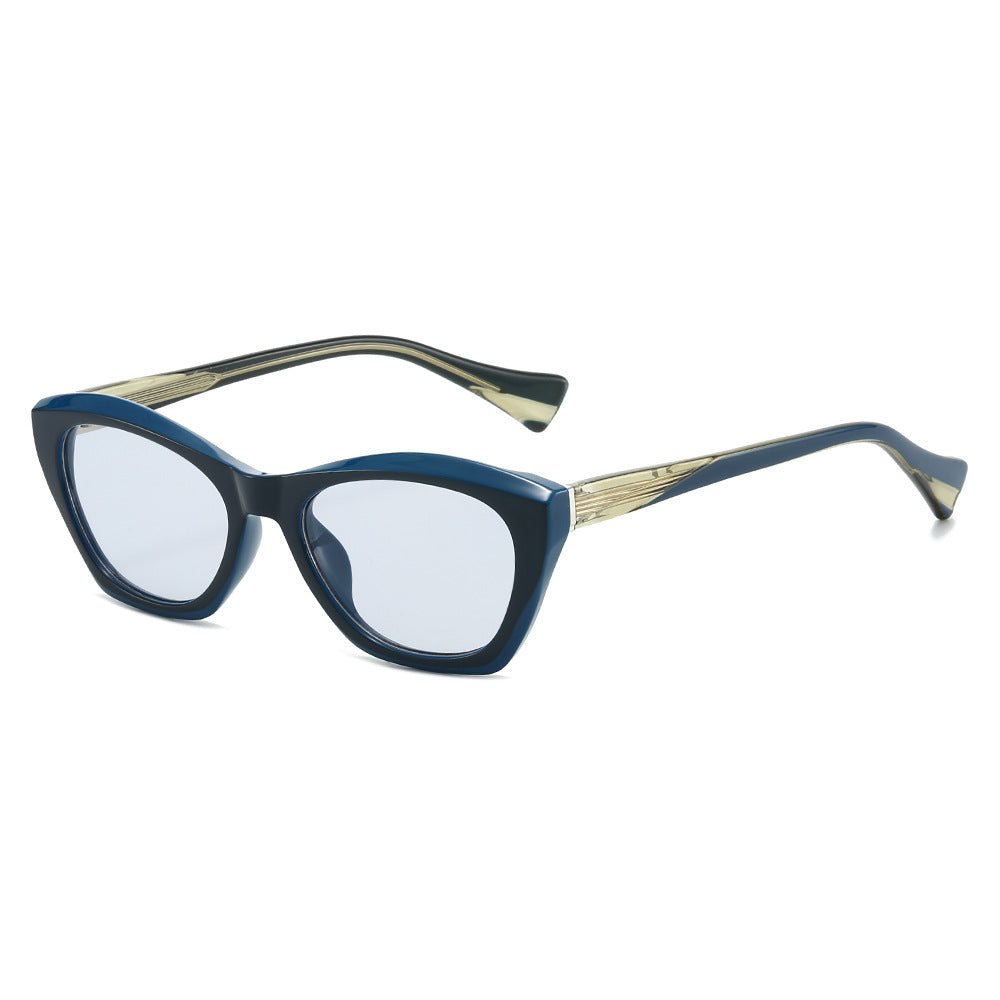 Damen Cat-Eye Sonnenbrille mit transparenten und farbigen Details Karnz