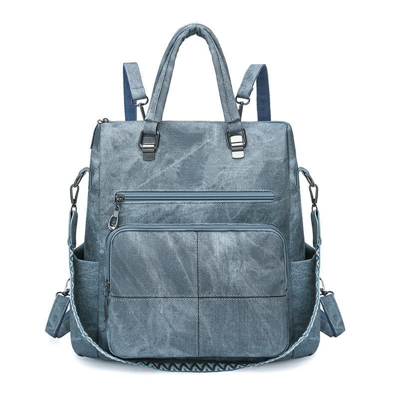 Vielseitiger Multi-Compartment Kunstleder Rucksack Karnz