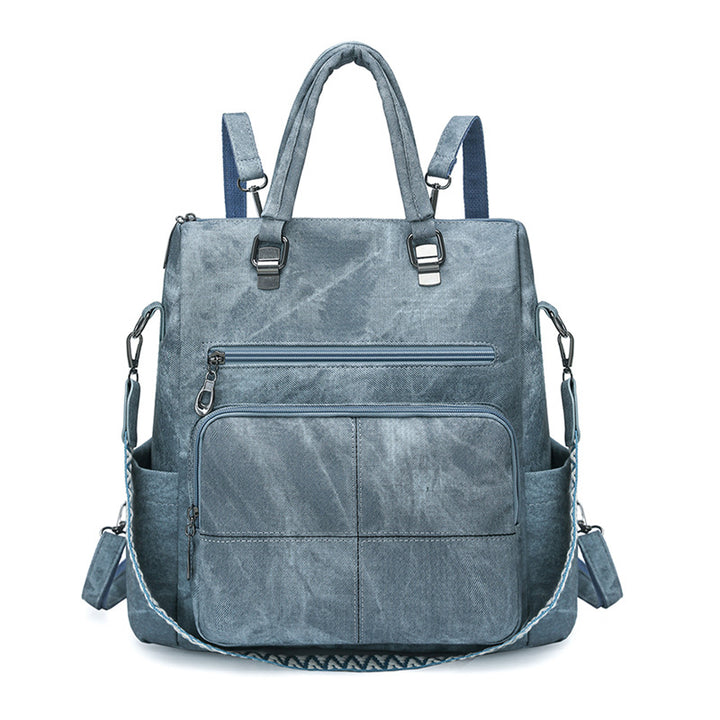 Vielseitiger Multi-Compartment Kunstleder Rucksack Karnz