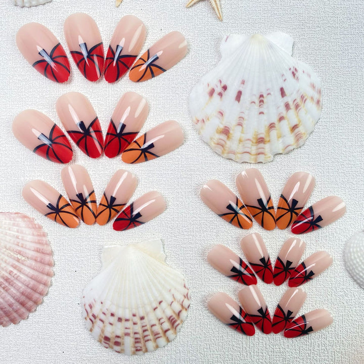 Künstlerisches Basketball-Themen Press-On Nail Set Karnz