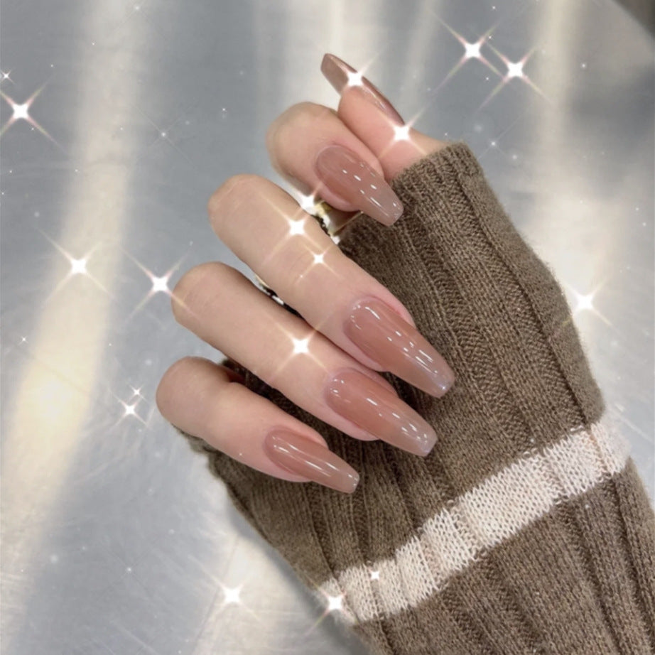 Elegante französische Sarg Press-On Nagelset