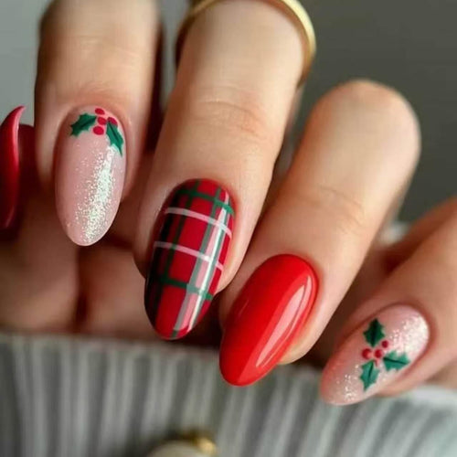 Festliche Holiday Nagelkunstverlängerungen Karnz