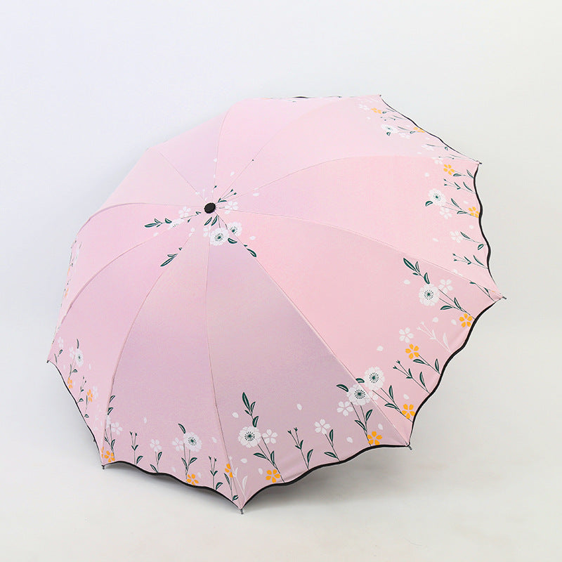 Damen blumenverzierter Regenschirm Karnz
