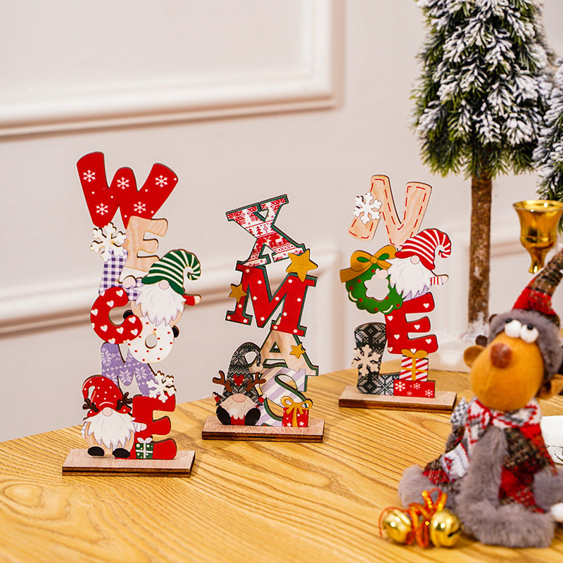 Weihnachtsdekorationsfigur im niedlichen Gnome-Design Karnz