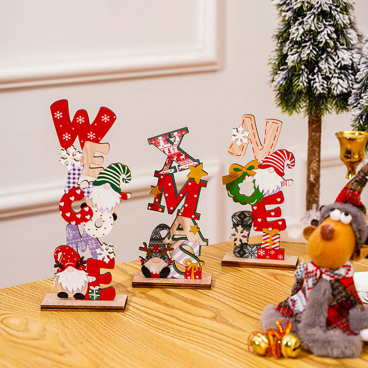 Weihnachtsdekorationsfigur im niedlichen Gnome-Design Karnz