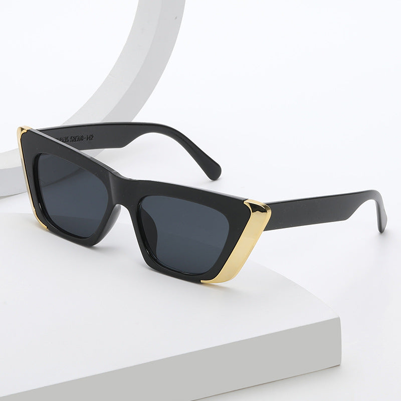 Damen modische Sonnenbrille mit eckigem Rahmen und luxuriösem Innenfutter Karnz