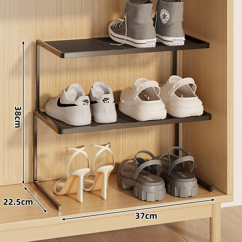 Kompakte Doppel-Schicht Verstellbare Schuhregal Erhöher für Schrank und Kleiderschrank