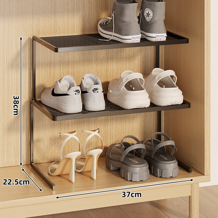 Kompakte Doppel-Schicht Verstellbare Schuhregal Erhöher für Schrank und Kleiderschrank